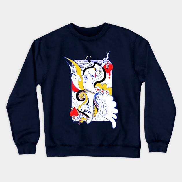 Queen of hearts Crewneck Sweatshirt by Agni